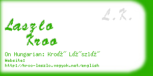 laszlo kroo business card